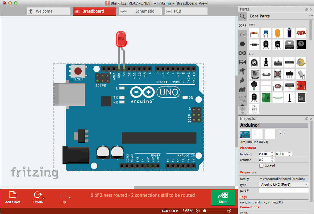 Breadboard view